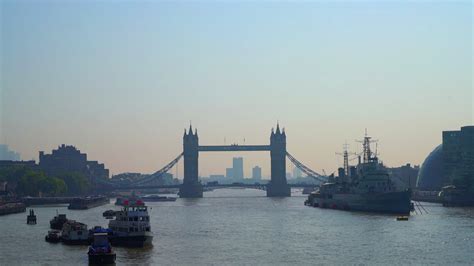 London Tower Bridge with Thames River 3603935 Stock Video at Vecteezy