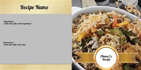 Free Recipe Card Template