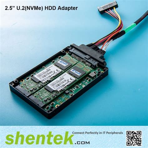 2.5" U.2 Adapter HDD 2 slot SATA B key slot Hardware Raid 0 1 - Shentek