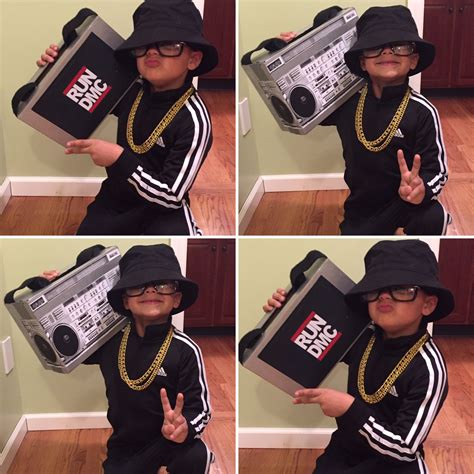 Run DMC costume | Run dmc costume, 90s outfit party hip hop, Halloween costumes for kids