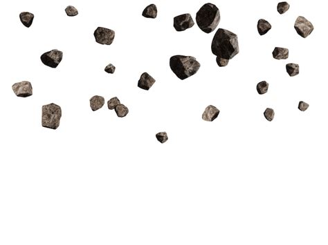 Premium Photo | Falling rocks isolated on white background 3d rendering illustration