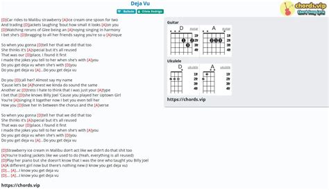 Guitar chords deja vu olivia rodrigo - Grosorange