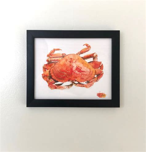 Crab Watercolor Print, Crab Print, Nautical Print, Watercolor Print, Crab Art, Wall Art - Etsy