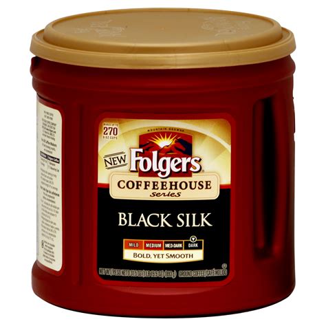 Folgers Coffee House Series Coffee, Ground, Black Silk, Dark, 31.5 oz (1 lb 15.5 oz) 893 g