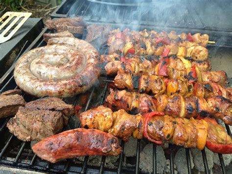 #braaiuk #braai #rump #boerewors #cheesegrillers and lamb #sosaties all from # ...