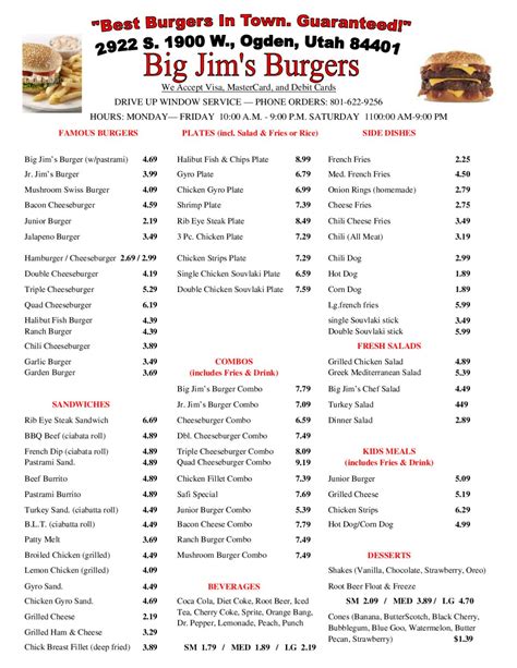 Big Jims Menu -1900 harrison by OrderEze.com - Issuu