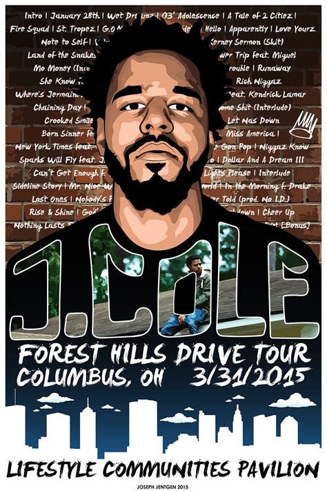 J. Cole Forest Hills Drive Tour Poster on Behance