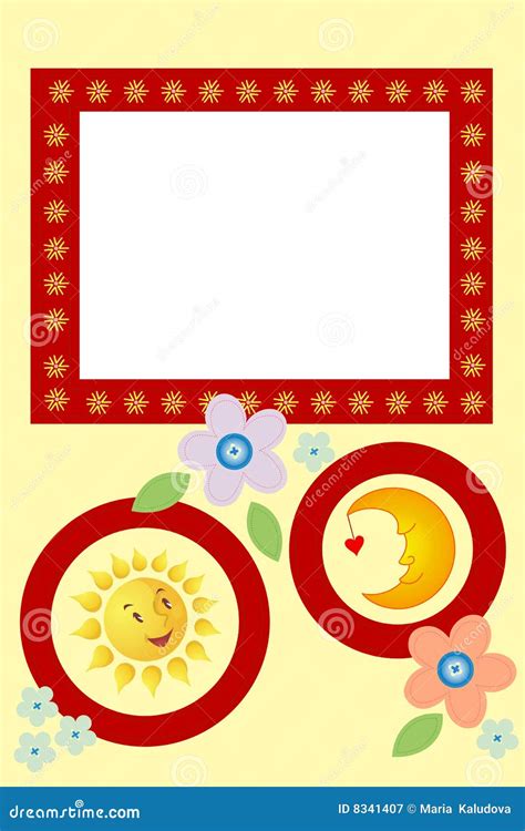 Frame for kids stock vector. Illustration of flower, frame - 8341407