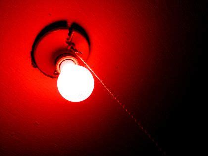 Red Light Bulb Room