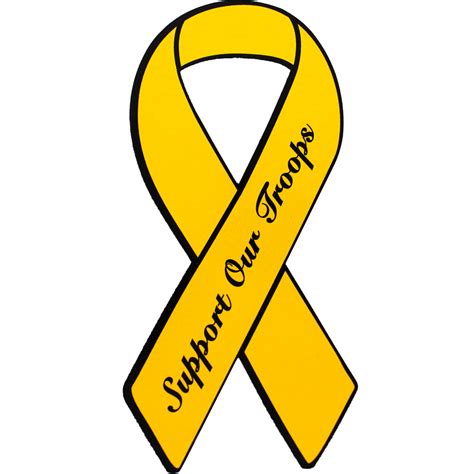 Support Our Troops Yellow Ribbon 8" Magnet | USAMM