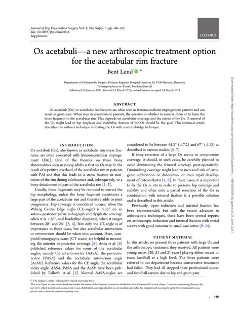 (PDF) Os acetabuli—a new arthroscopic treatment option for the ...