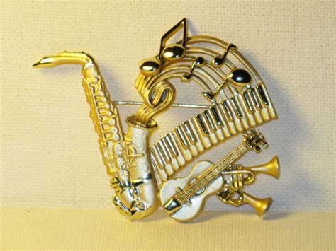 Vintage Mardi Gras Music Instruments Brooch Pin B-3-5 | Etsy Canada ...