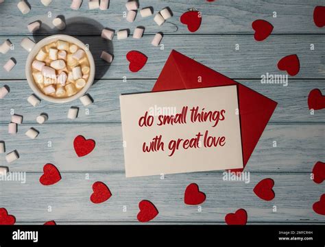 DO SMALL THINGS WITH GREAT LOVE text inscription positive quote, motivation and inspiration ...