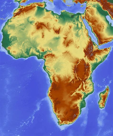 Africa relief map [3210x3854] : MapPorn