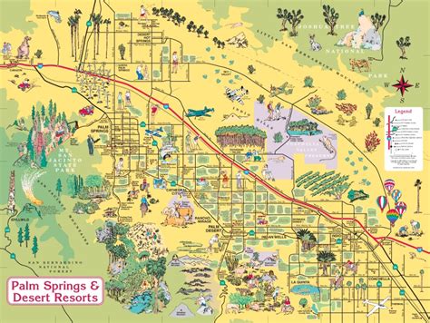 Palm Springs & Desert Resorts illustrated map