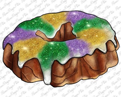 Mardi Gras King Cake Png Sublimation Design Mardi Gras Png | Etsy