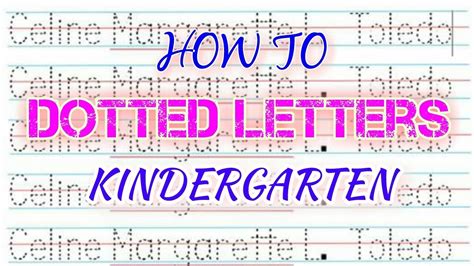 Dotted Line Font For Kindergarten - Kindergarten