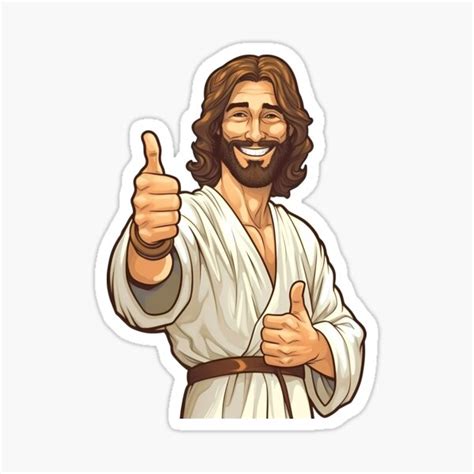 "Thumbs Up Jesus" Sticker for Sale by BrilliantTShop | Redbubble