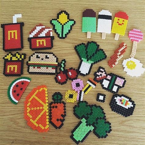 Pin by FrogQueenLaurel on Food and Drink | Perler bead templates, Hama beads design, Diy perler ...