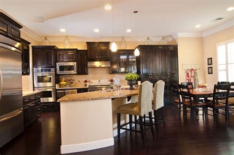 34 Kitchens with Dark Wood Floors (Pictures)