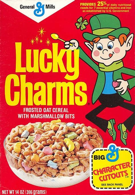 Vintage Lucky Charms Cereal Kelloggs Post General Mills Reproduction ...