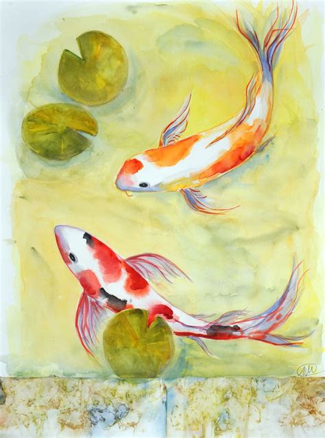 Koi fish | Original watercolors, Painting, Koi fish