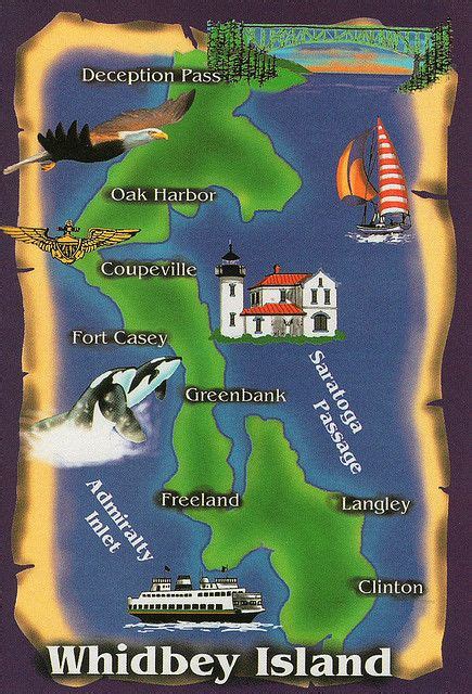 WA Whidbey Island map by nhigh, via Flickr | Whidbey island washington ...