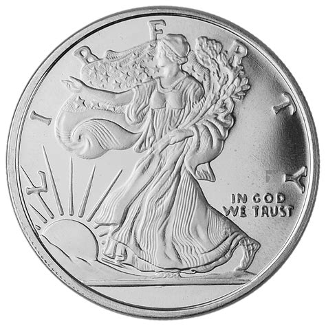 Walking Liberty Silver Round - Circulated in good condition - 1 oz