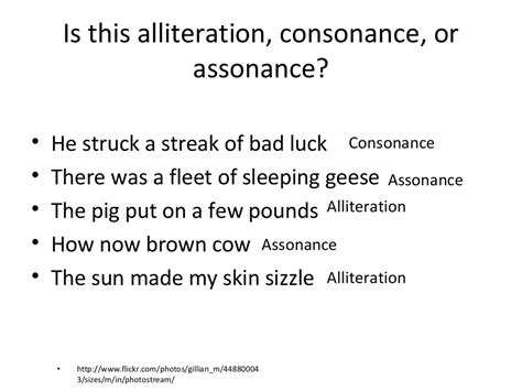 Alliteration & assonance