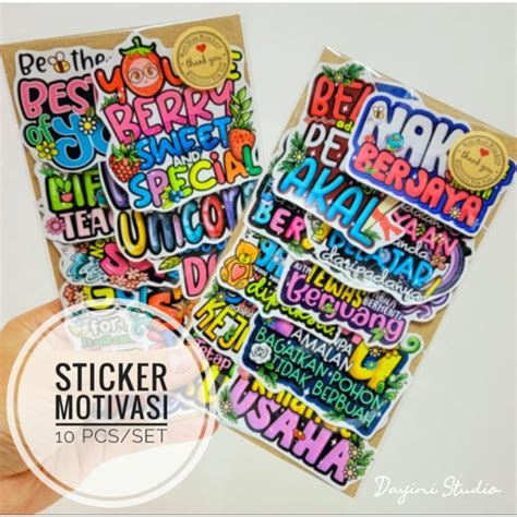 Motivation Sticker | Stiker Motivasi | Pelekat Kata Semangat | Quote ...