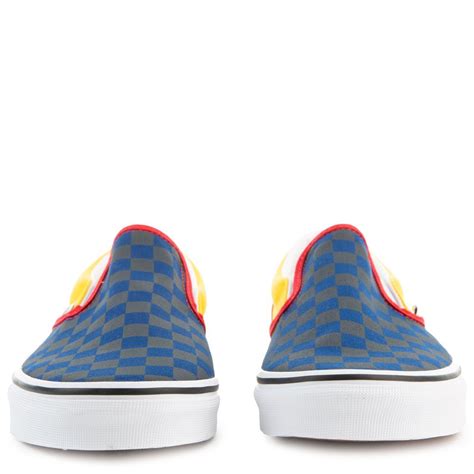 VANS Classic Slip-On Checkerboard in Blue/Yellow VN0A4BV3V3D - Karmaloop