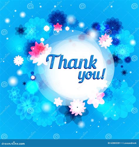 Thank You Floral Background Stock Illustration - Illustration of decor, card: 62883281