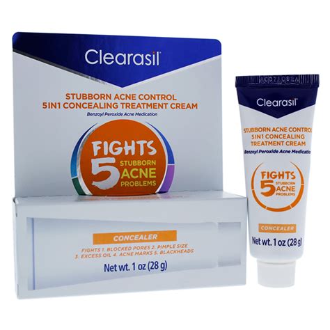 Stubborn Acne Control 5 in 1 Concealing Treatment Cream by Clearasil ...