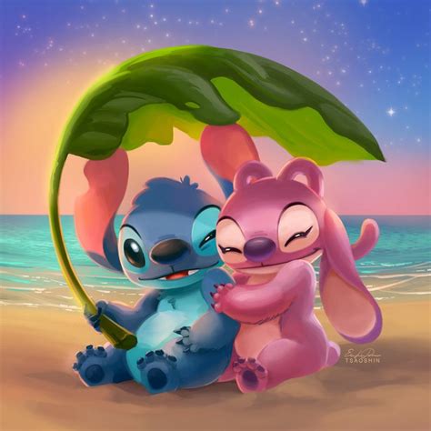 Stitch and Angel by TsaoShin on DeviantArt | Carta da parati del ...