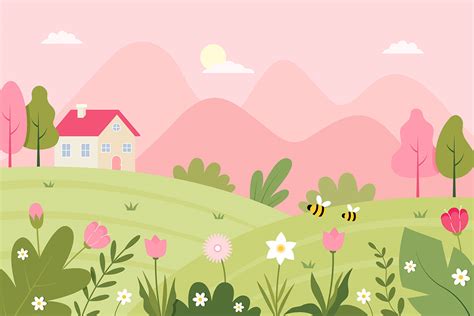 Spring Landscape Illustration :: Behance