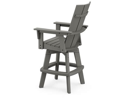 POLYWOOD® Modern Curveback Adirondack Swivel Bar Chair - ADDSV622 | POLYWOOD® Official Store