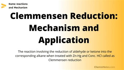 Clemmensen Reduction: Mechanism and Application - Chemistry Notes