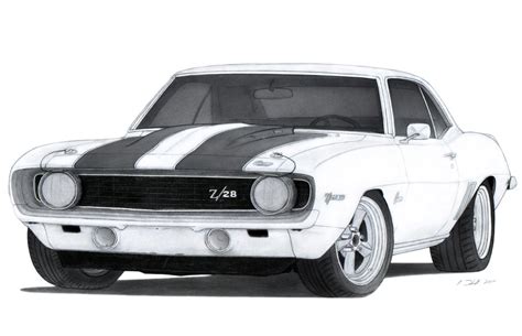 1969 Chevrolet Camaro Z/28 Drawing by Vertualissimo on DeviantArt