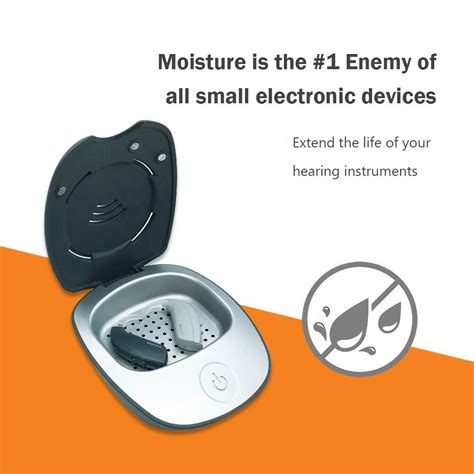 Smart-Dry UV Hearing Aid Dryer Electronic Dry Case Dehumidifier UV C Sanitizer for Hearing Aid ...