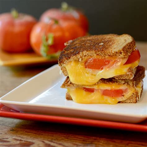 Grilled Cheese & Tomato Sandwich - Feed Your Soul Too