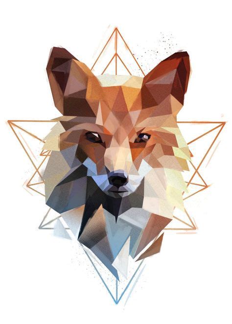 Fox Nature Poster Print | metal posters in 2020 | Geometric art ...