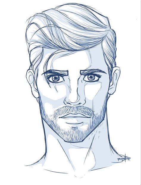 Sketch 2015 - male face 2 by T0ofie on DeviantArt