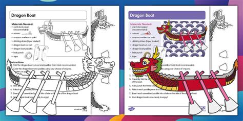 Dragon Boat Craft | Educational Resources | Twinkl USA