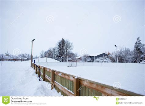 Outdoor ice skating rink stock image. Image of empty - 85931557