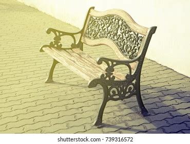 Empty Park Bench Stock Photo 739316572 | Shutterstock