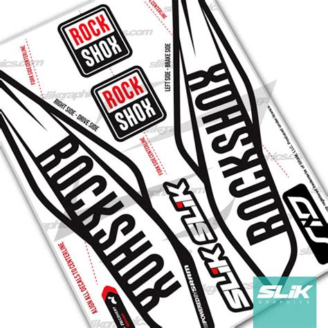 Fork Decals - Rockshox Collection - Slik Graphics