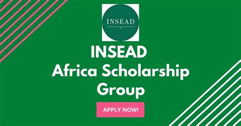 INSEAD Africa Scholarship Group for MBA 2021/2022 • NGScholars