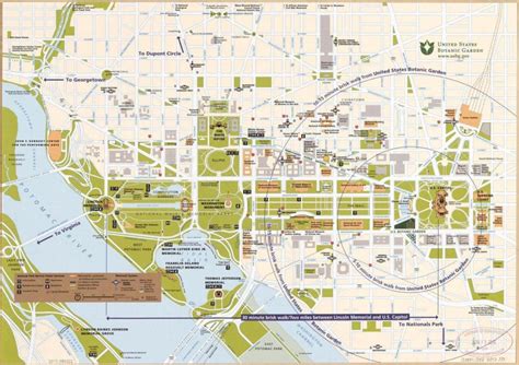 Map of Washington DC walking: walking tours and walk routes of Washington DC