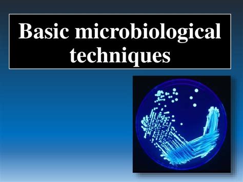 Basic Microbiological techniques