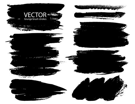 Grunge Brushes Black And White Vector Frame Stock Vector - Illustration C75